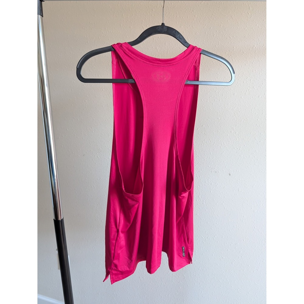 Under Armour Rush Pink Racerback Loose Fit Performance Tank Top Womens Medium - Picture 2 of 4